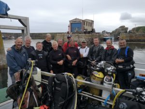 The group on the dive deck