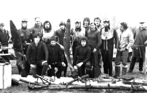 Club members c. 1976, recovering parts of a WWII bomber