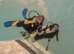 In the pool