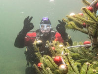 Christmas tree underwater